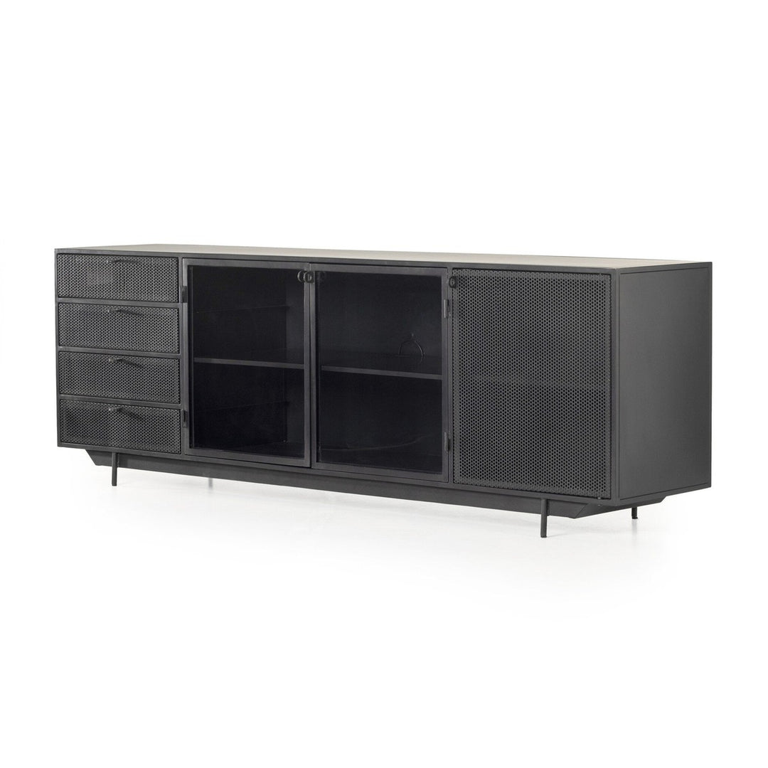 Hendrix Media Console - Perforated Black