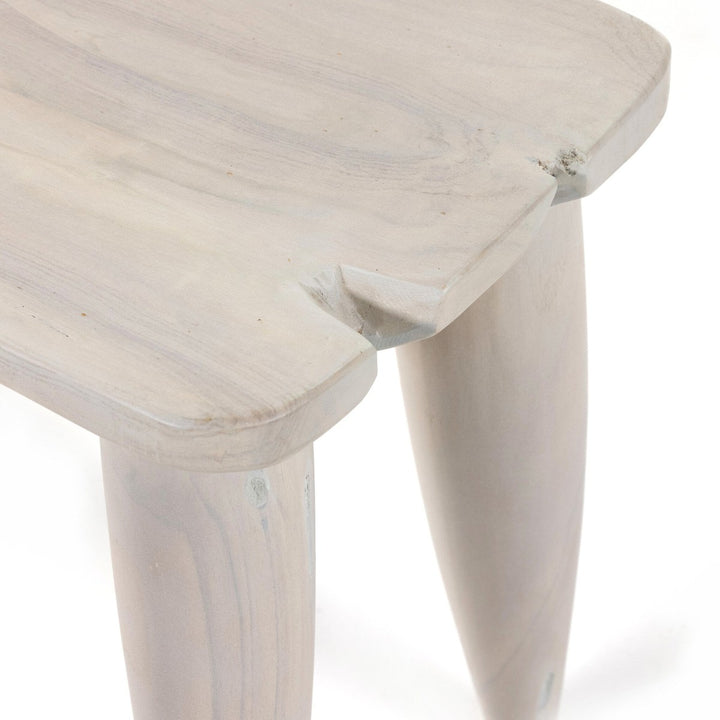 Zara Outdoor Stool - Ivory Teak