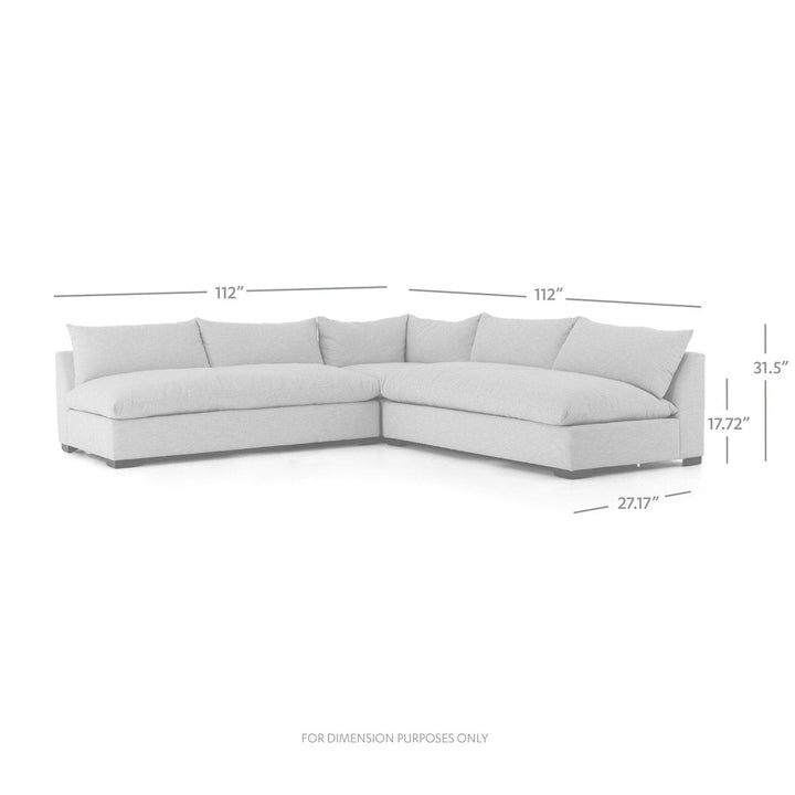 Emerson 3-Piece Sectional - Heron Sand - 112"