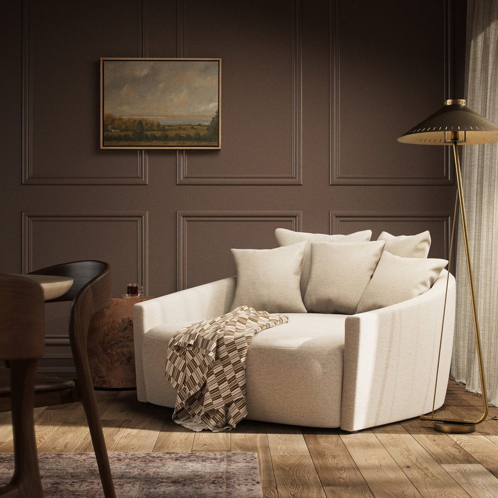 Chloe Media Lounger-Crypton Nomad Snow