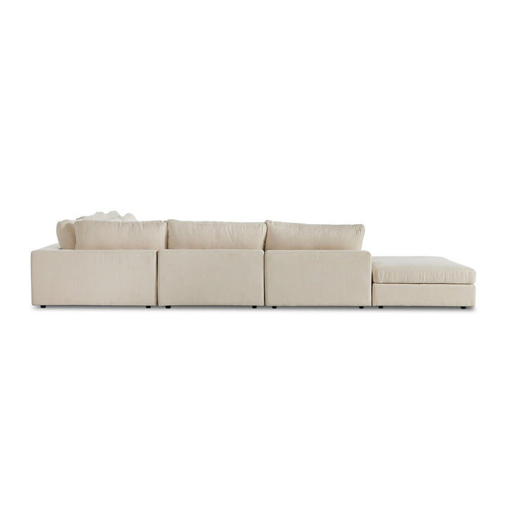 Chelsea 5-Piece Sectional - Raf Sofa W/ Ottoman - Clairmont Ivory