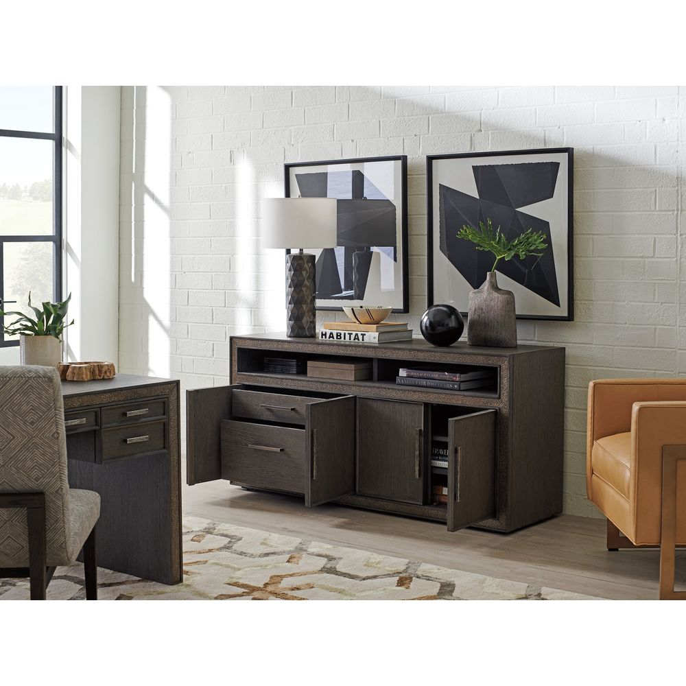 TV Stands & Media Consoles Hampton Media/Home Office Console - Medium Brown