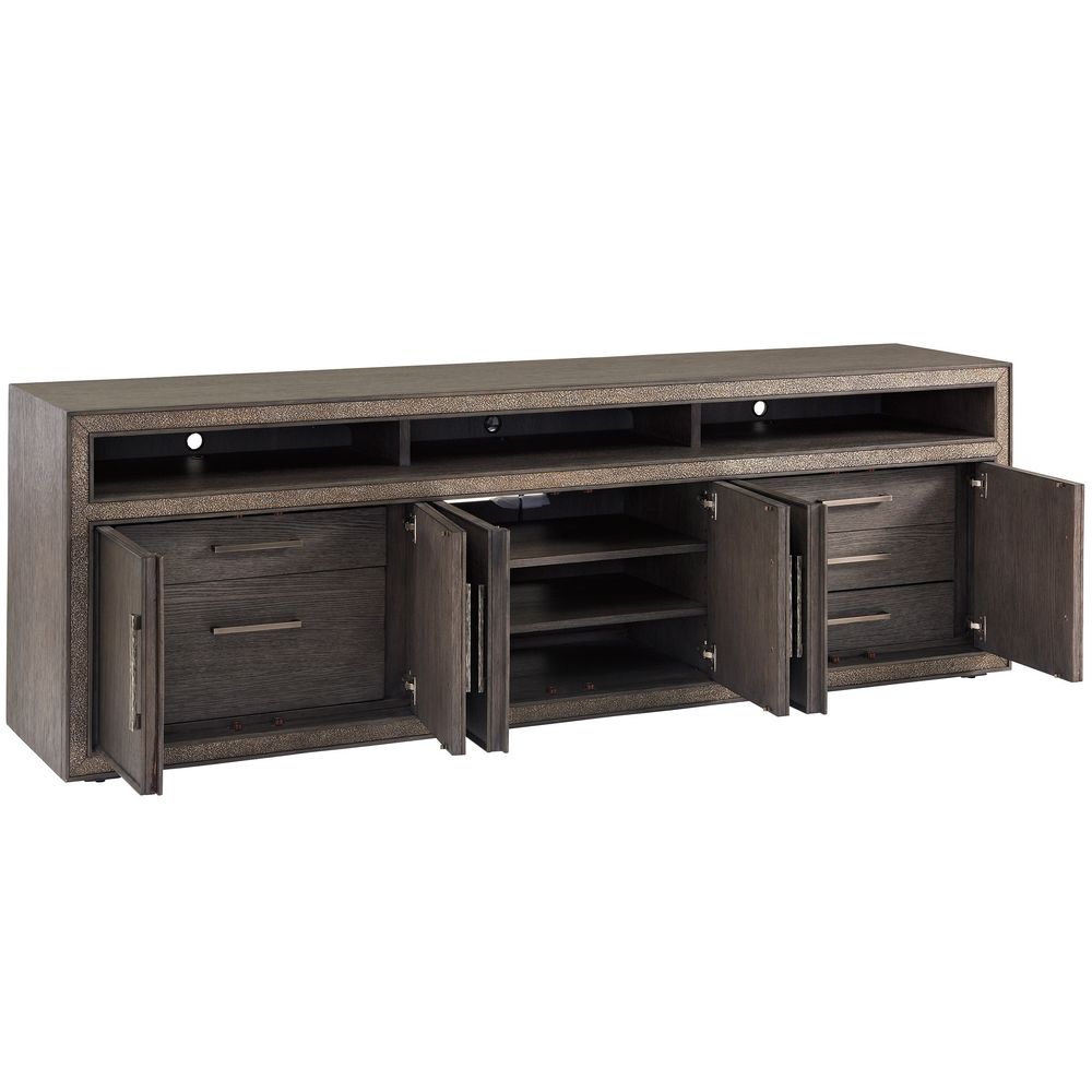 TV Stands & Media Consoles Hampton Long Media/Home Office Console - Medium Brown