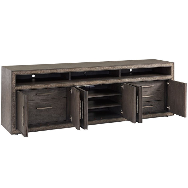 TV Stands & Media Consoles Hampton Long Media/Home Office Console - Medium Brown