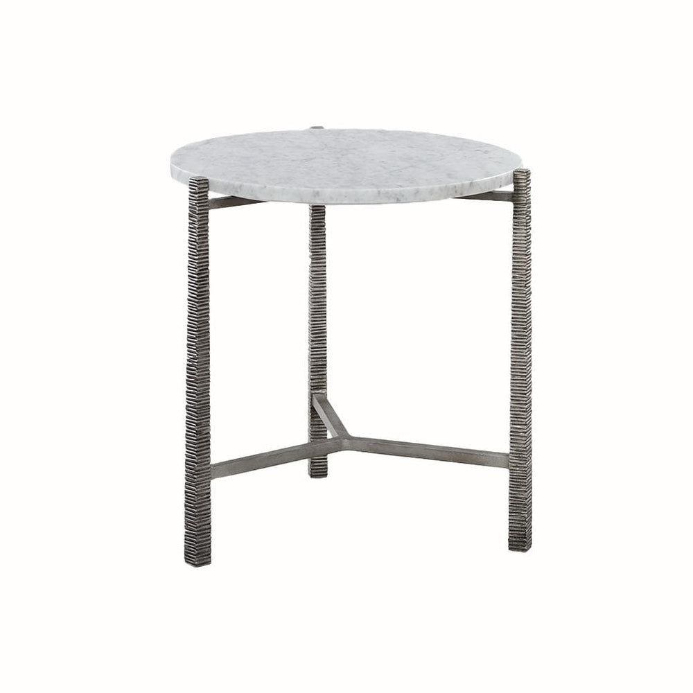 Reston Side Table - Small-Oliver Home-OliverH-1030-08-Side TablesSilver-2-France and Son