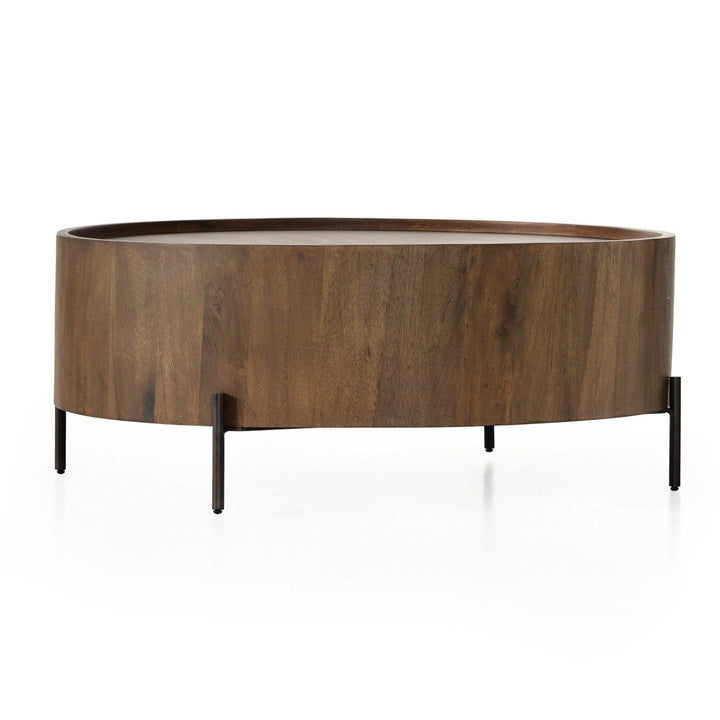 Solas Drum Coffee Table - Caramel Guanacaste