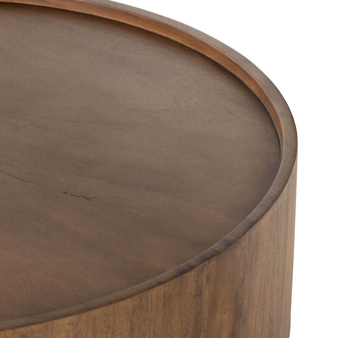 Solas Drum Coffee Table - Caramel Guanacaste