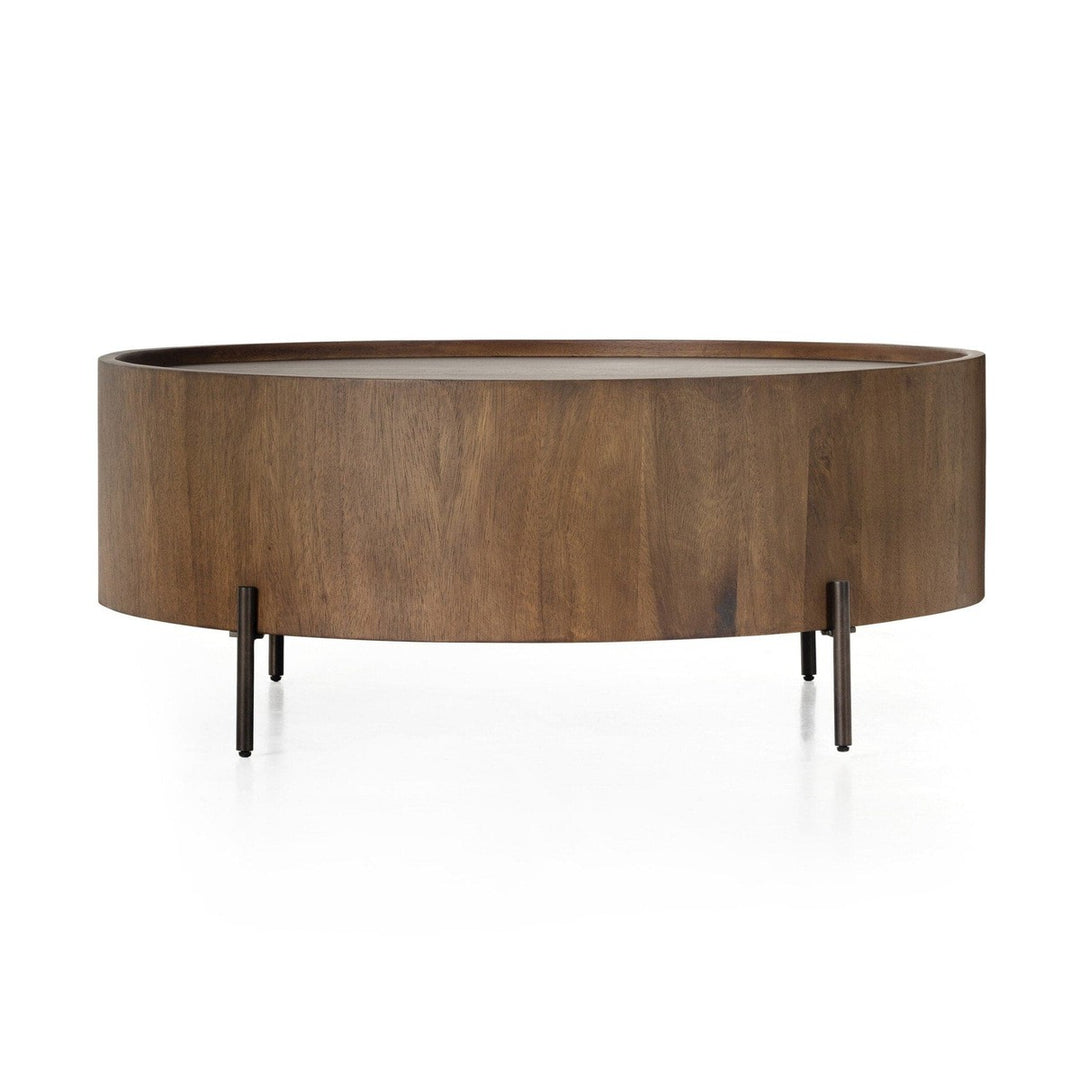 Solas Drum Coffee Table - Caramel Guanacaste