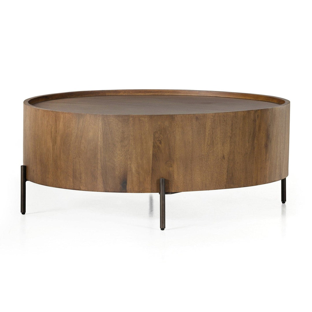 Solas Drum Coffee Table - Caramel Guanacaste