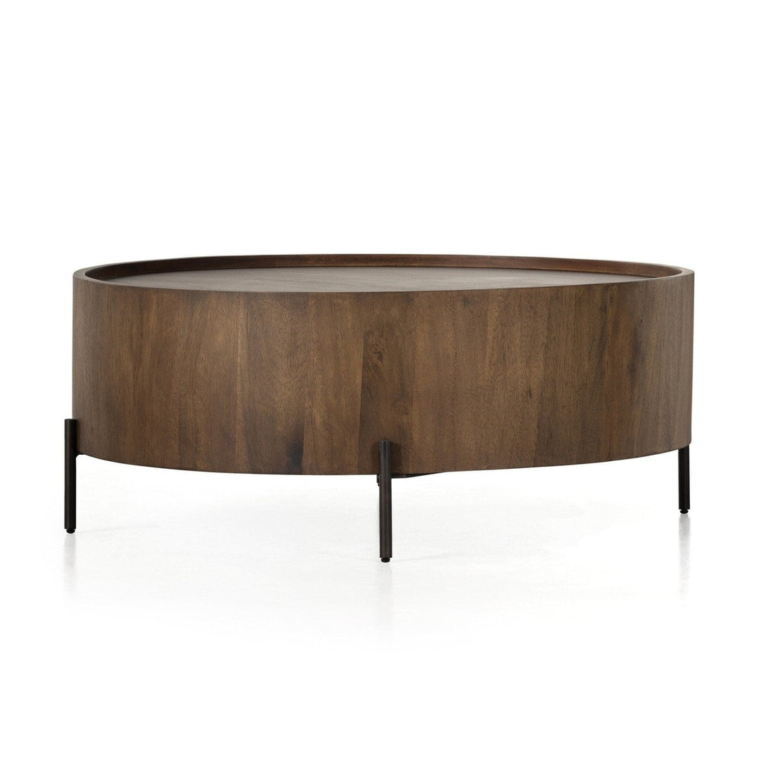 Solas Drum Coffee Table - Caramel Guanacaste