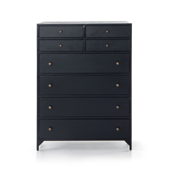 Bennett 8 Drawer Tall Dresser - Black