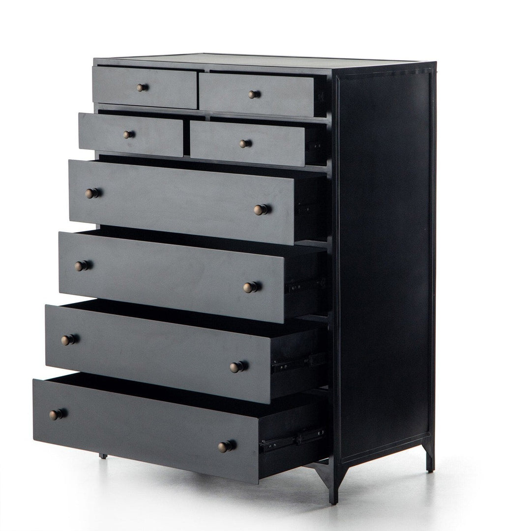 Bennett 8 Drawer Tall Dresser - Black