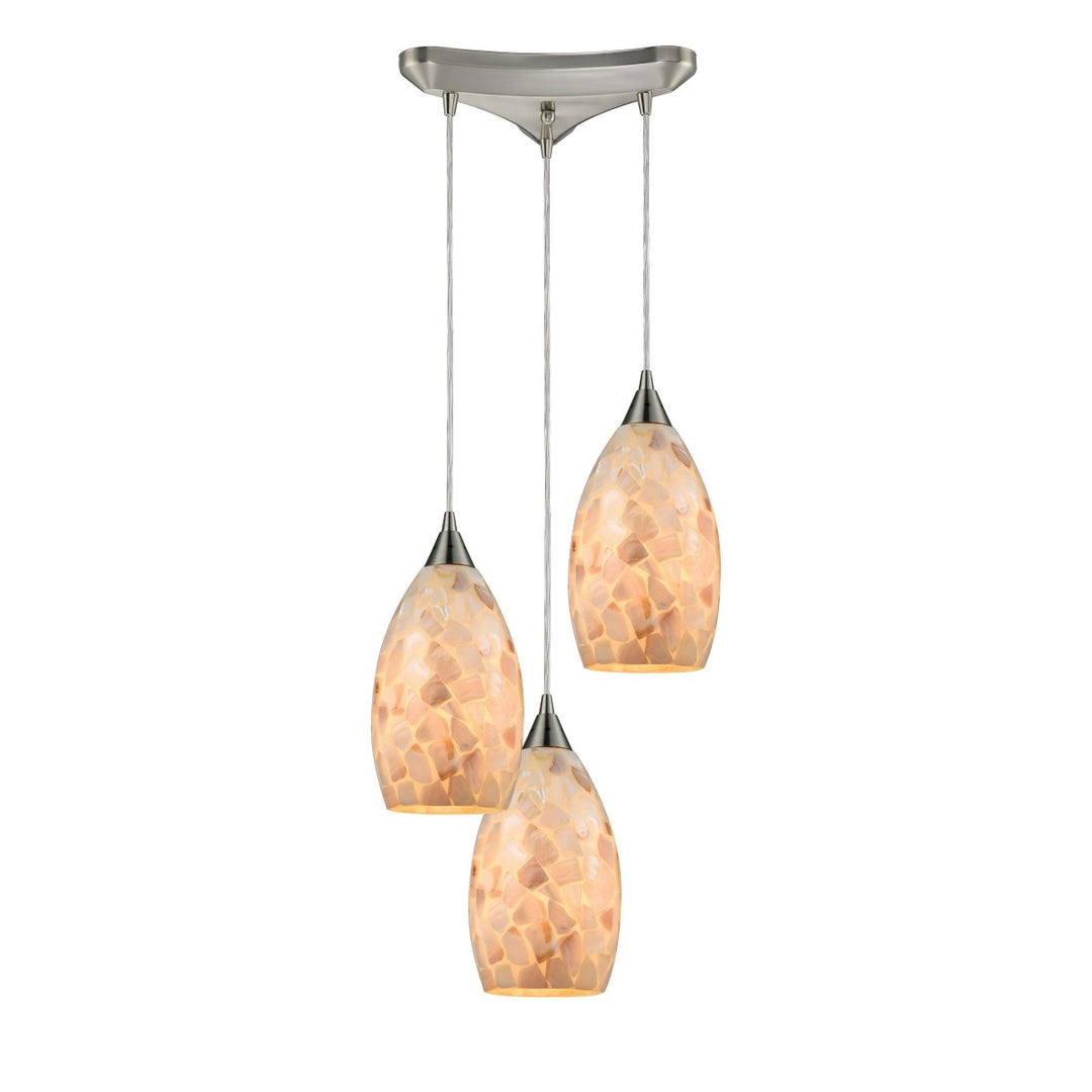 Line in the Sand 24'' Wide 8-Light Pendant - Satin Brass-Elk Home-ELK-10443/3-Lighting Accessories-1-France and Son