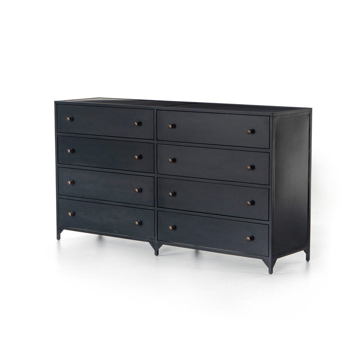 Bennett 8 Drawer Metal Dresser - Black