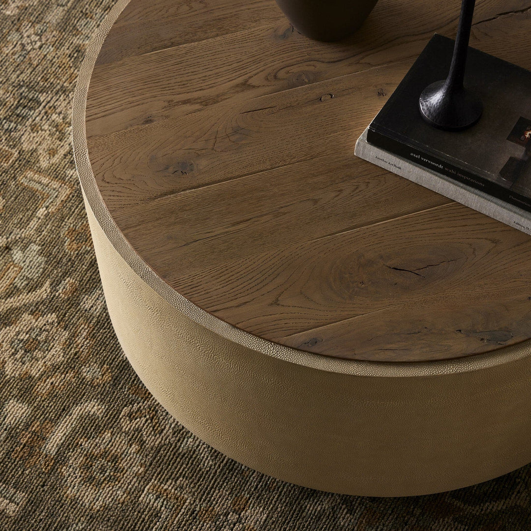 Crosby Round Coffee Table - Natural Resawn Oak