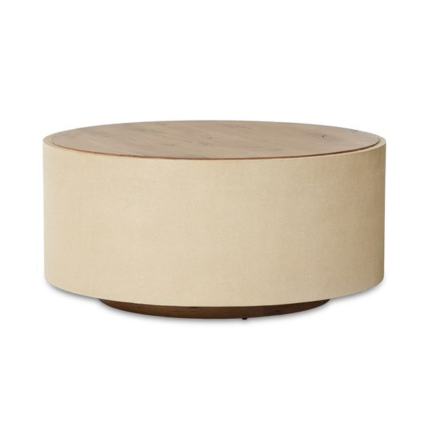 Crosby Round Coffee Table-Four Hands-FH-104602-002-Coffee TablesLight Cream-4-France and Son