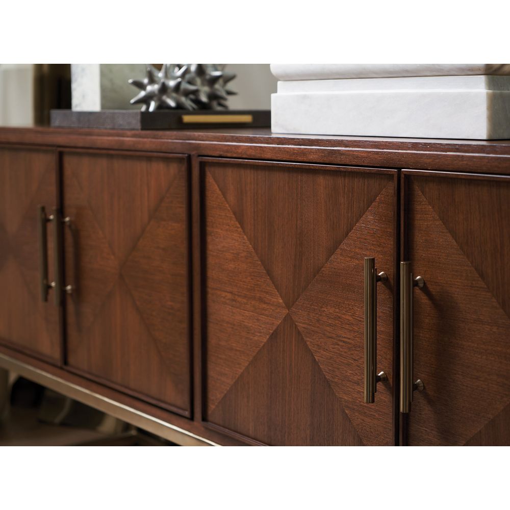 Cameron Long Media Console - Dark Brown