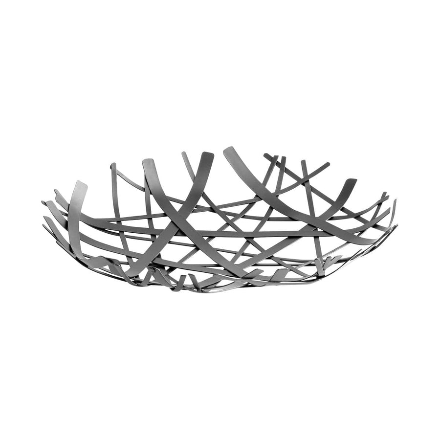 Belgian Basket - Graphite - Medium-Cyan Design-CYAN-10522-Decorative Objects-1-France and Son