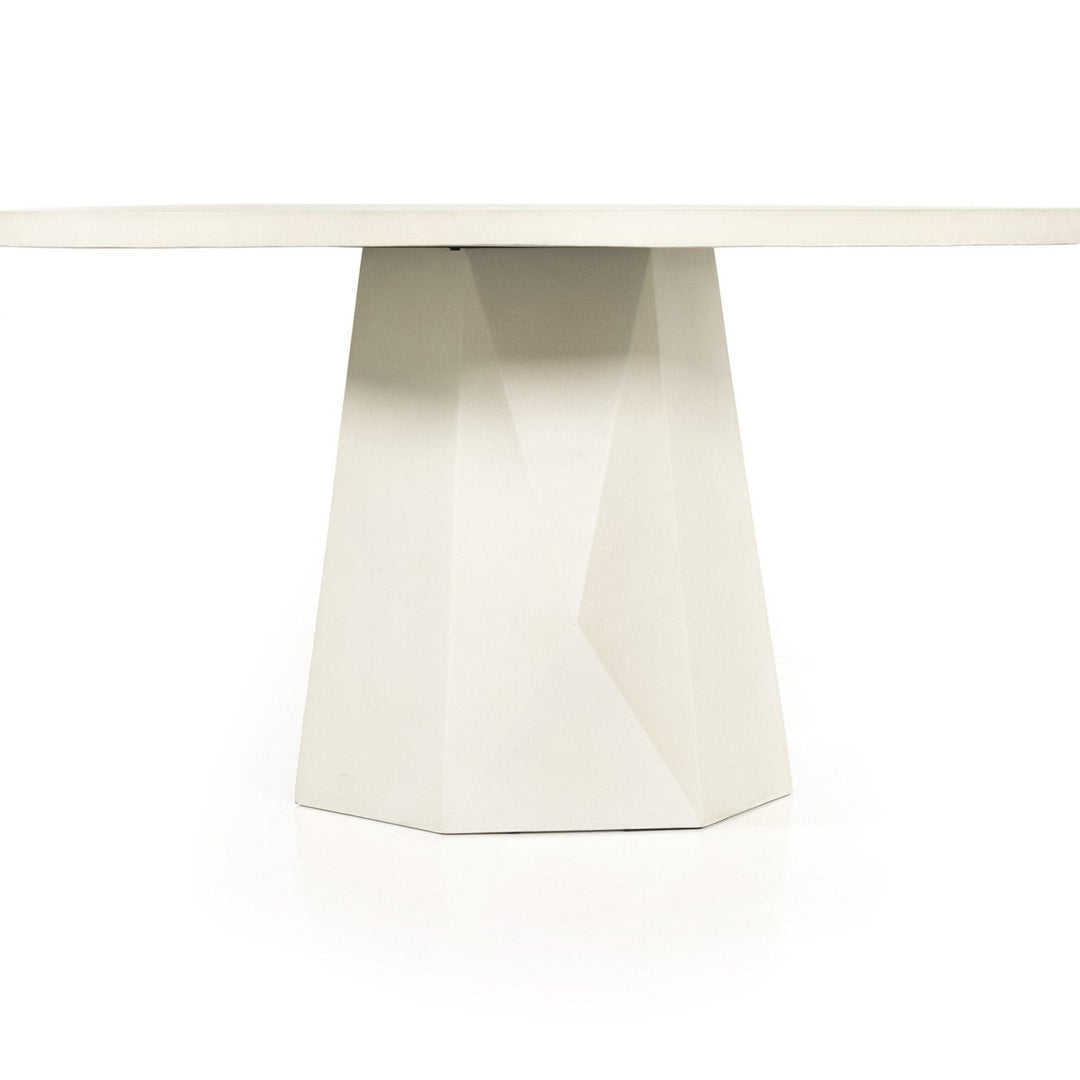 Bennett Outdoor Dining Table - White Concrete