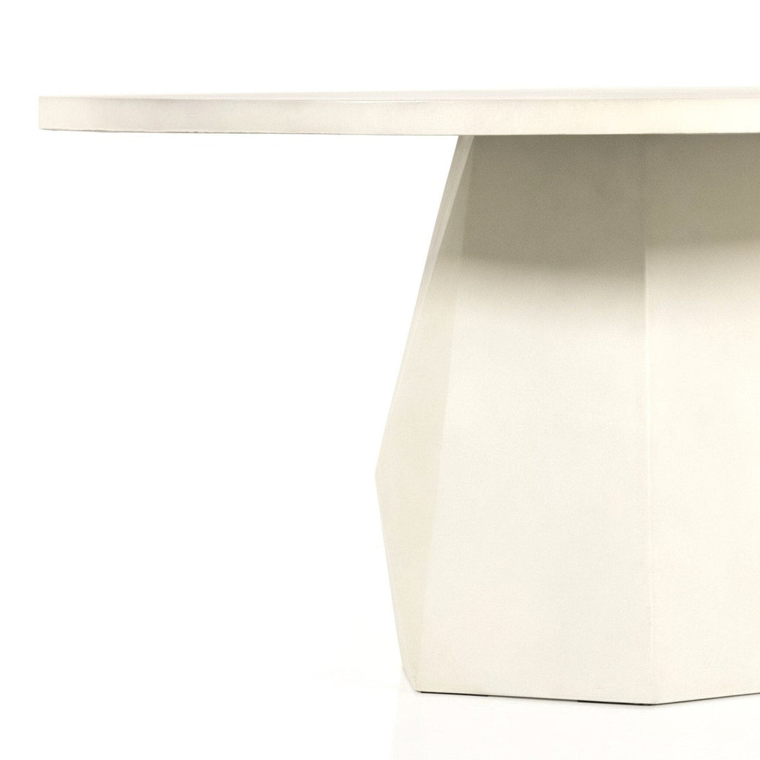 Bennett Outdoor Dining Table - White Concrete