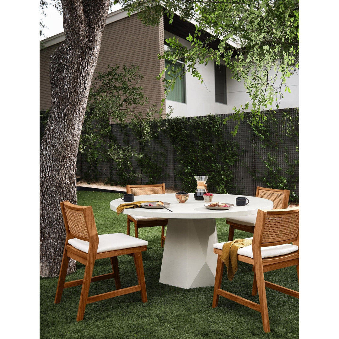 Bennett Outdoor Dining Table - White Concrete