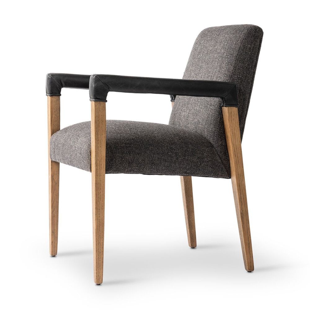 Reuben Dining Chair: Thames Ash - Durango Smoke - Lamont Oak