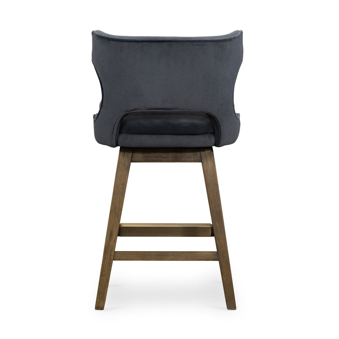 Work Swivel Bar + Counter Stool - Counter Stool - Modern Velvet Shadow