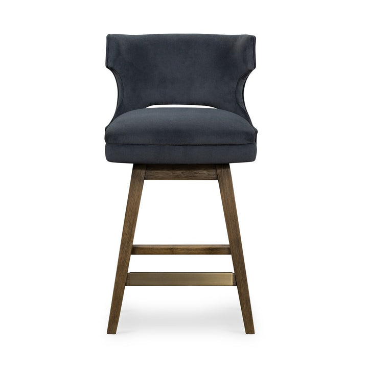 Work Swivel Bar + Counter Stool - Counter Stool - Modern Velvet Shadow