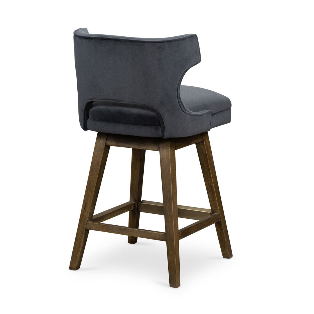 Work Swivel Bar + Counter Stool - Counter Stool - Modern Velvet Shadow