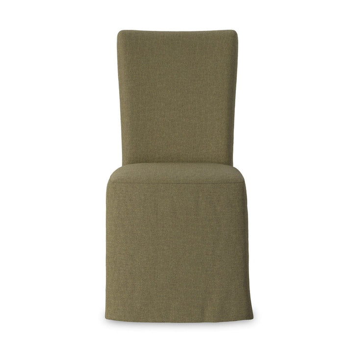 Hudson Slipcovered Dining Chair - Broadway Olive