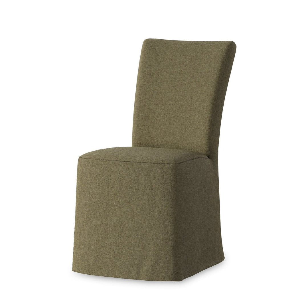 Hudson Slipcovered Dining Chair - Broadway Olive