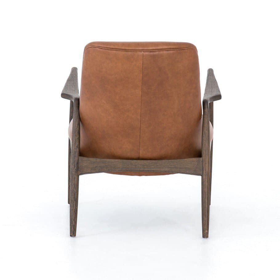 Braden Lounge Chair - Brandy Leather - Open Box