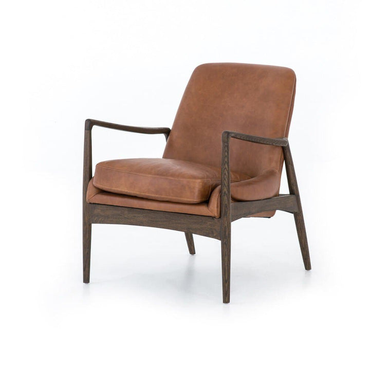 Braden Lounge Chair - Brandy Leather - Open Box