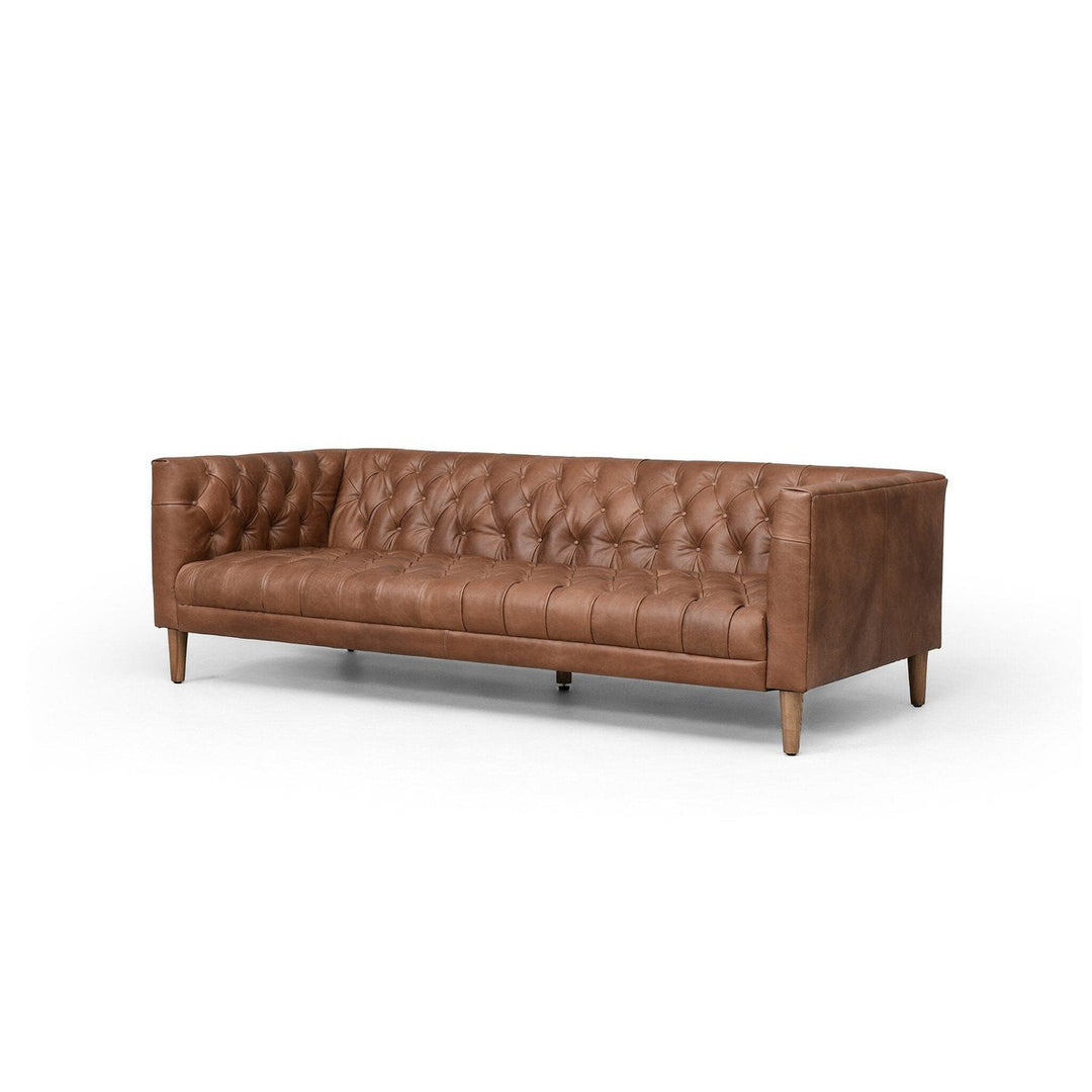 Wilson Leather Sofa - Natural Washed Chocolate