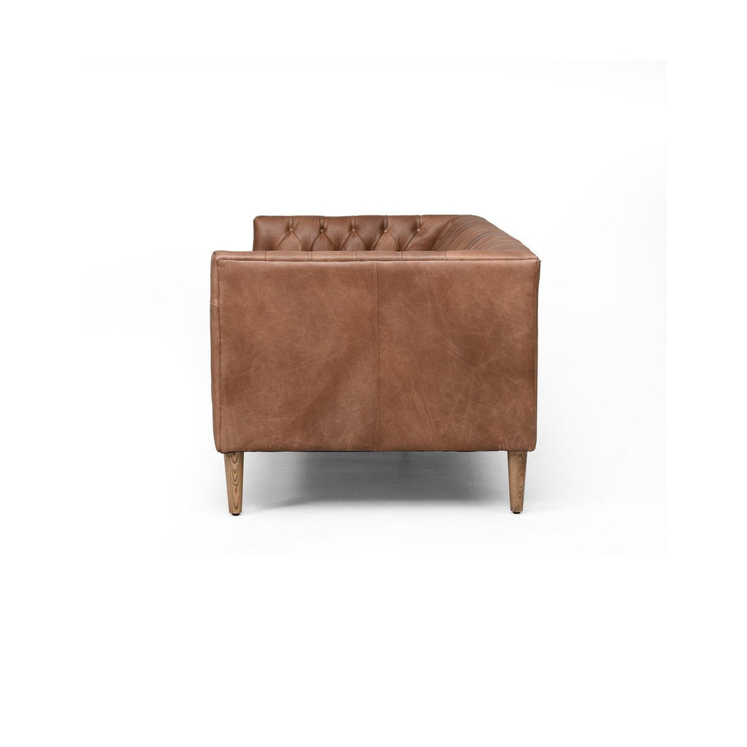 Wilson Leather Sofa - Natural Washed Chocolate