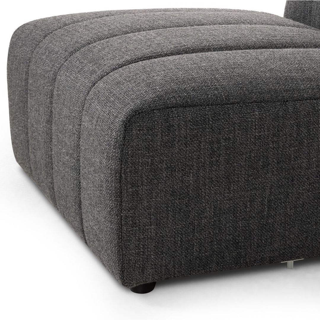 Build Your Own: Ashford Channeled Sectional - Armless Piece - Saxon Charcoal