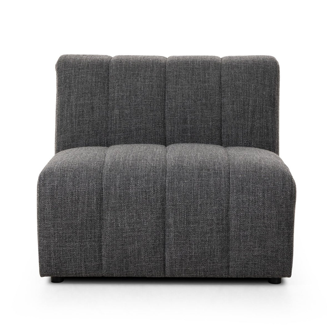 Build Your Own: Ashford Channeled Sectional - Armless Piece - Saxon Charcoal