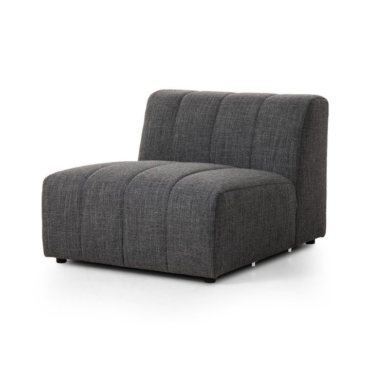 Build Your Own: Ashford Channeled Sectional - Armless Piece - Saxon Charcoal