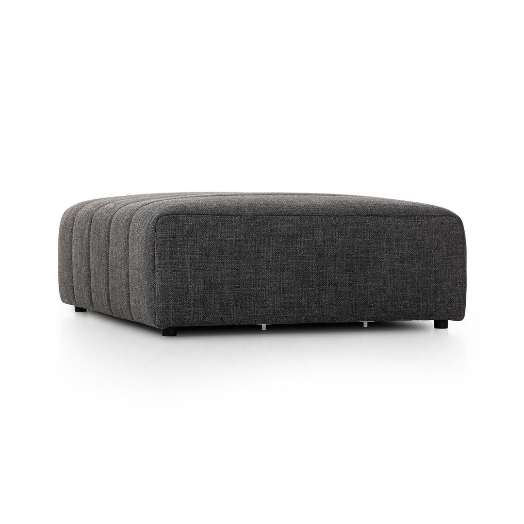 Build Your Own: Ashford Channeled Sectional - Ottoman - Saxon Charcoal