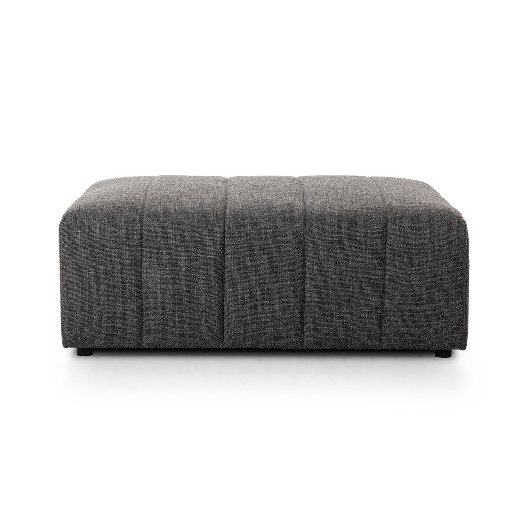 Build Your Own: Ashford Channeled Sectional - Ottoman - Saxon Charcoal