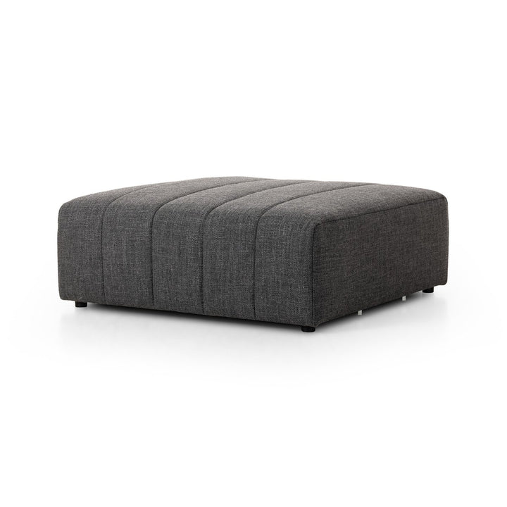 Build Your Own: Ashford Channeled Sectional - Ottoman - Saxon Charcoal