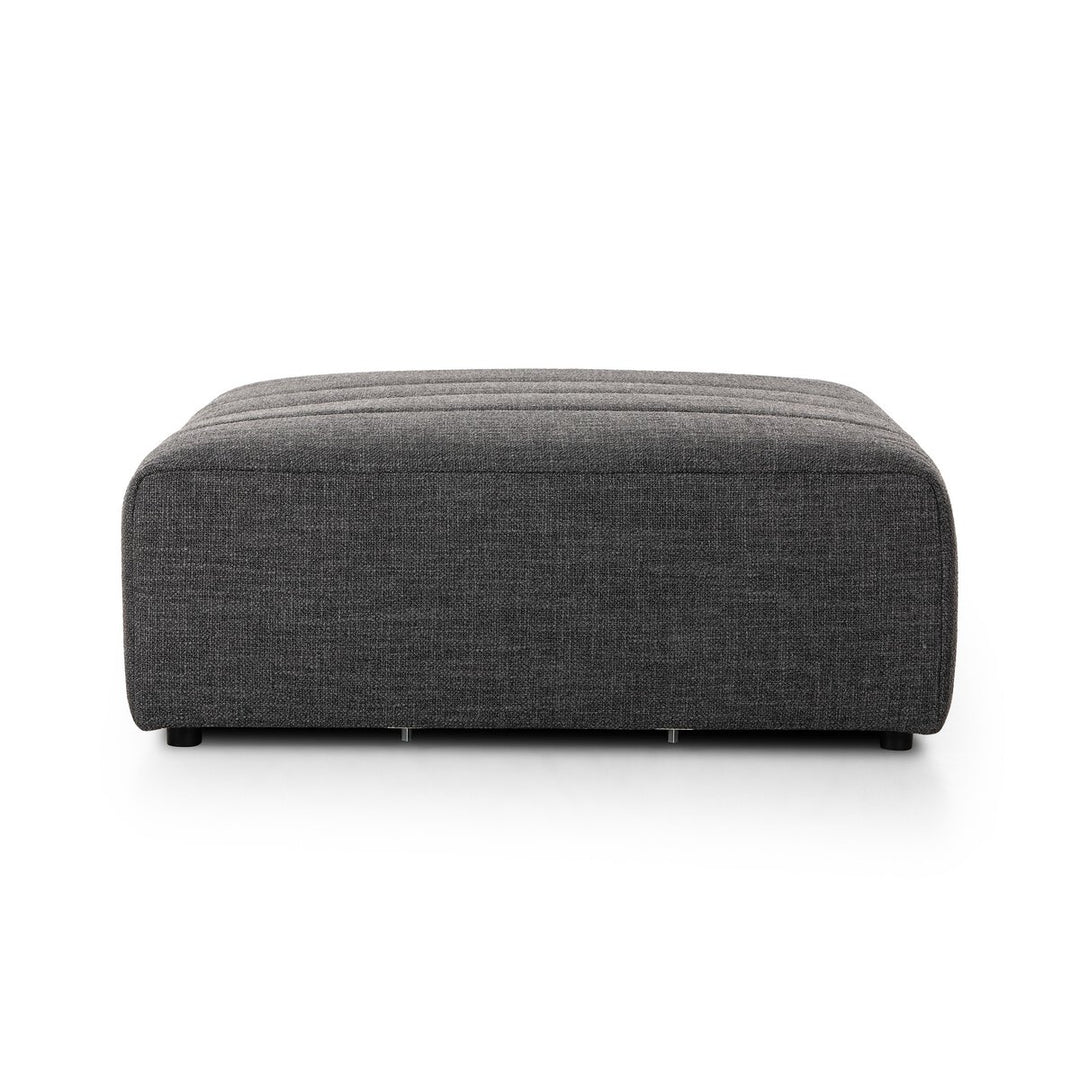 Build Your Own: Ashford Channeled Sectional - Ottoman - Saxon Charcoal