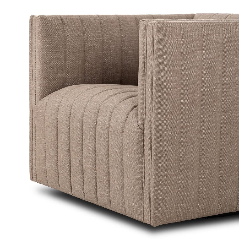 Augustine Swivel Chair: Crypton Nomad Taupe