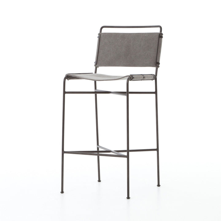 Warren Bar Stool - Stonewash Grey