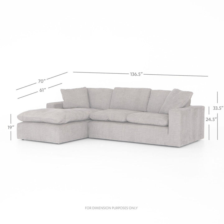 Benjamin 2 Pc RAF 106" Sectional Sofa - Harbor Grey