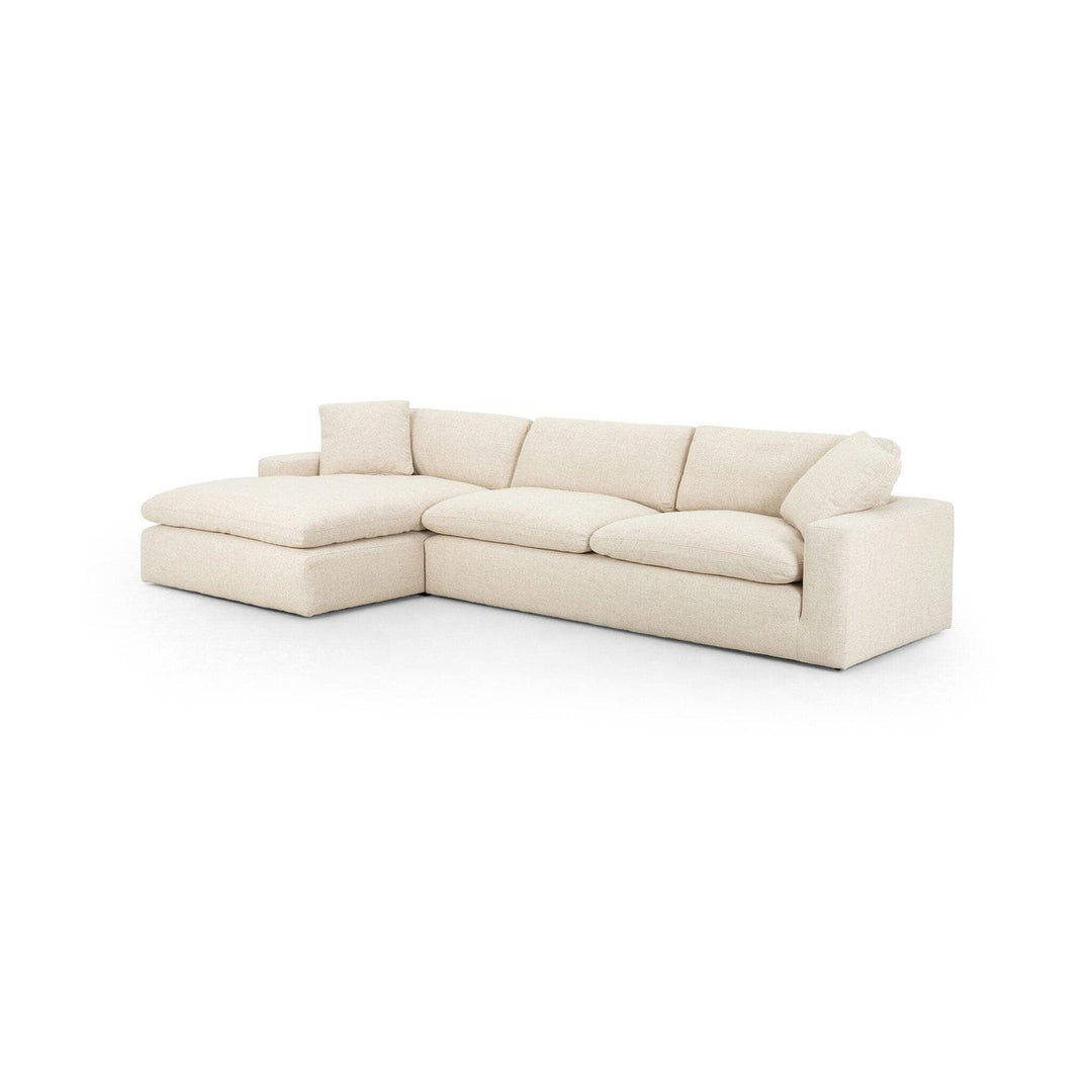 Pearl 2-Piece LAF 136" Sectional - Thames Cream