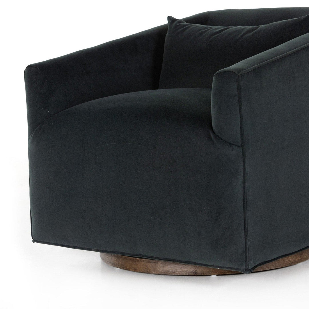 Yale Swivel Chair - Modern Velvet Smoke