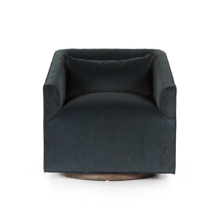 Yale Swivel Chair - Modern Velvet Smoke