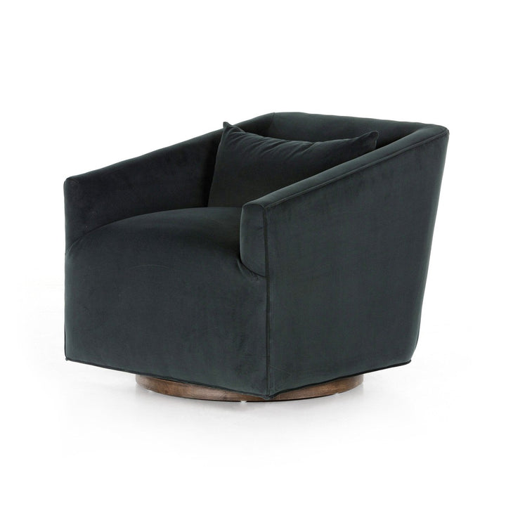 Yale Swivel Chair - Modern Velvet Smoke