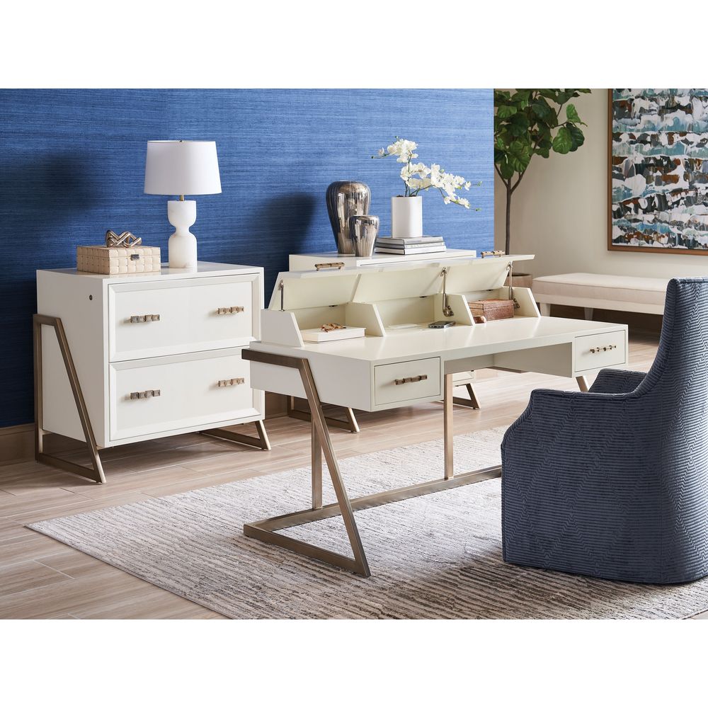 Langley File Chest - Linen White
